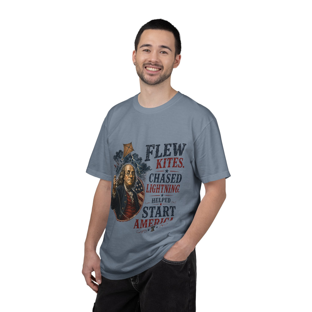 Vintage Benjamin Franklin 'Flew Kites, Chased Lightning' Tee