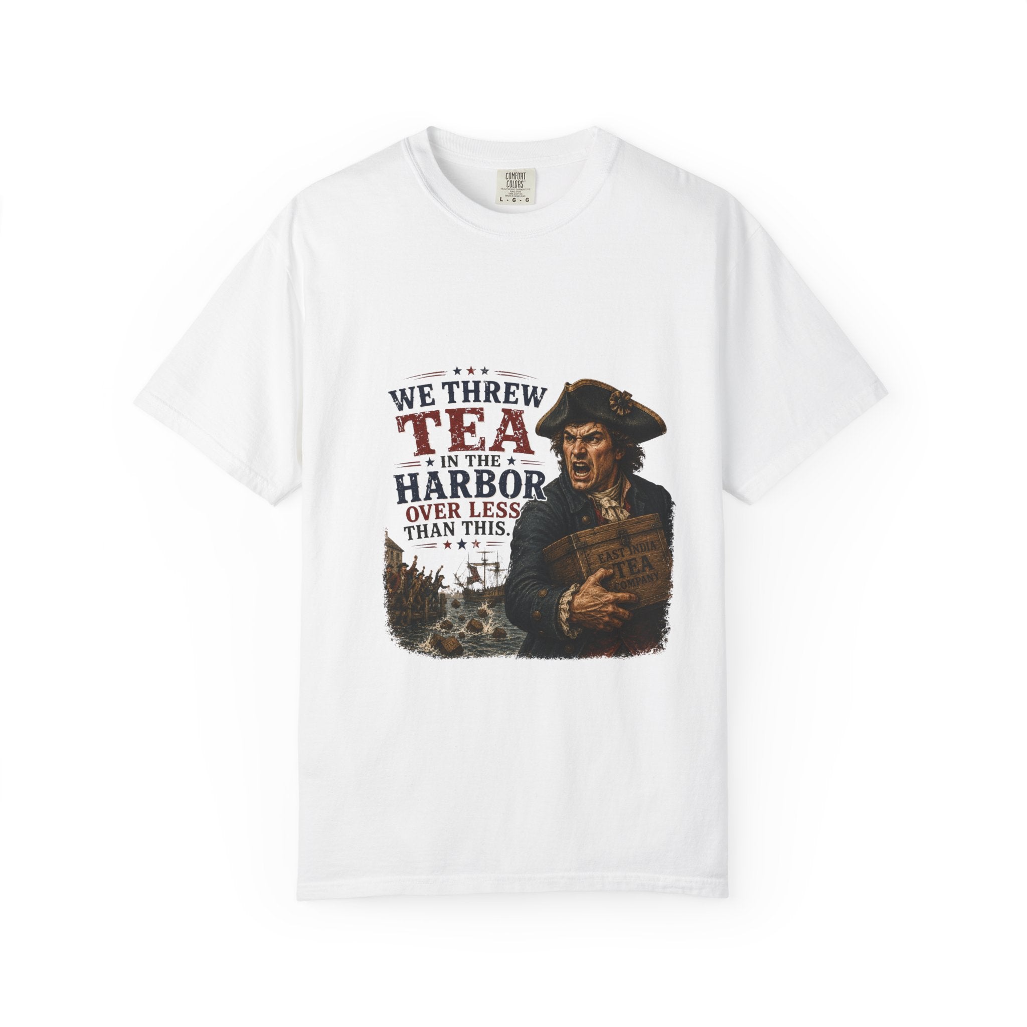 Tea in the Harbor T-Shirt — Vintage Revolutionary Boston Tea Party Graphic Tee