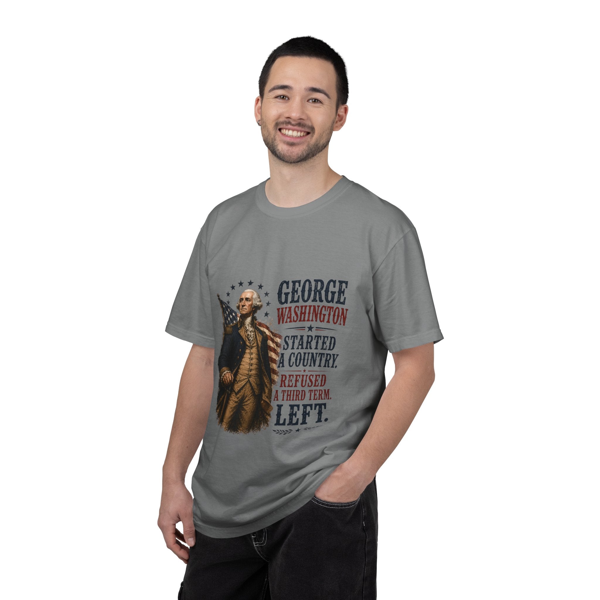 George Washington Patriotic T‑Shirt — “Started a Country, Refused a Third Term”