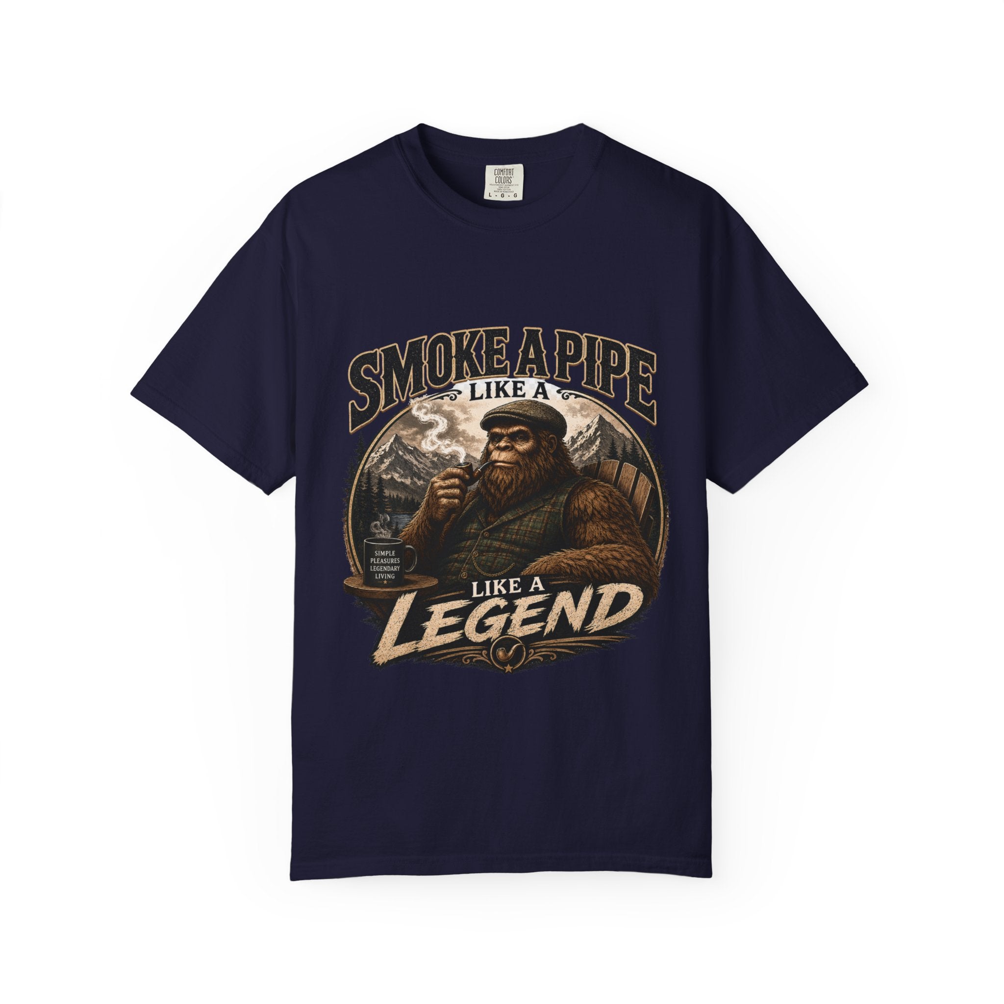Pipe-Smoking Legend T-Shirt — Smoke a Pipe Like a Legend Vintage Graphic Tee