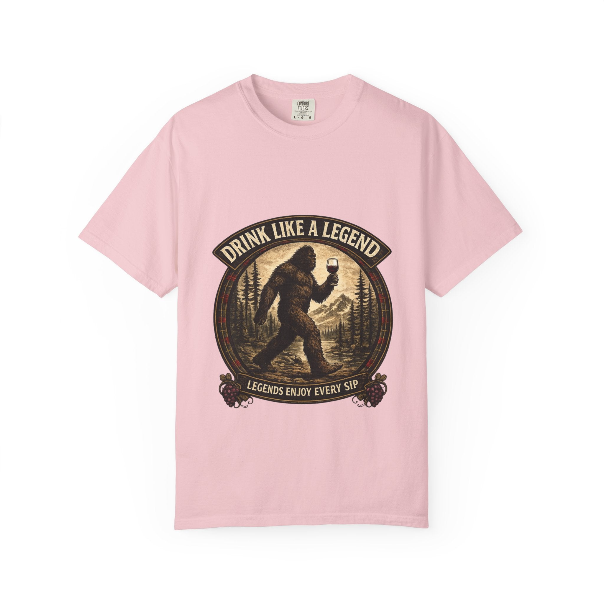 Drink Wine Like a Legend Bigfoot Graphic Tee