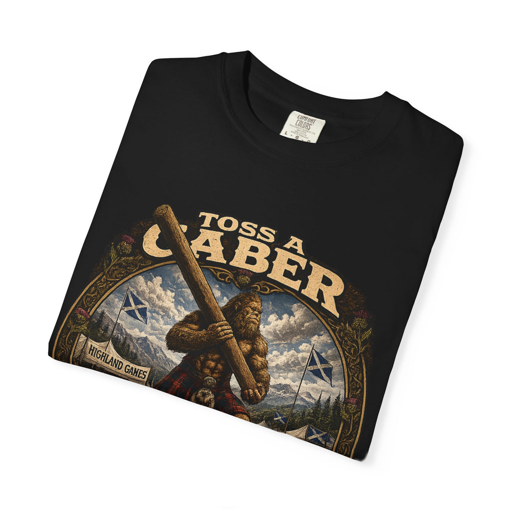 T-Shirt — 'Toss a Caber Like a Legend' Scottish Highland Games Graphic Tee