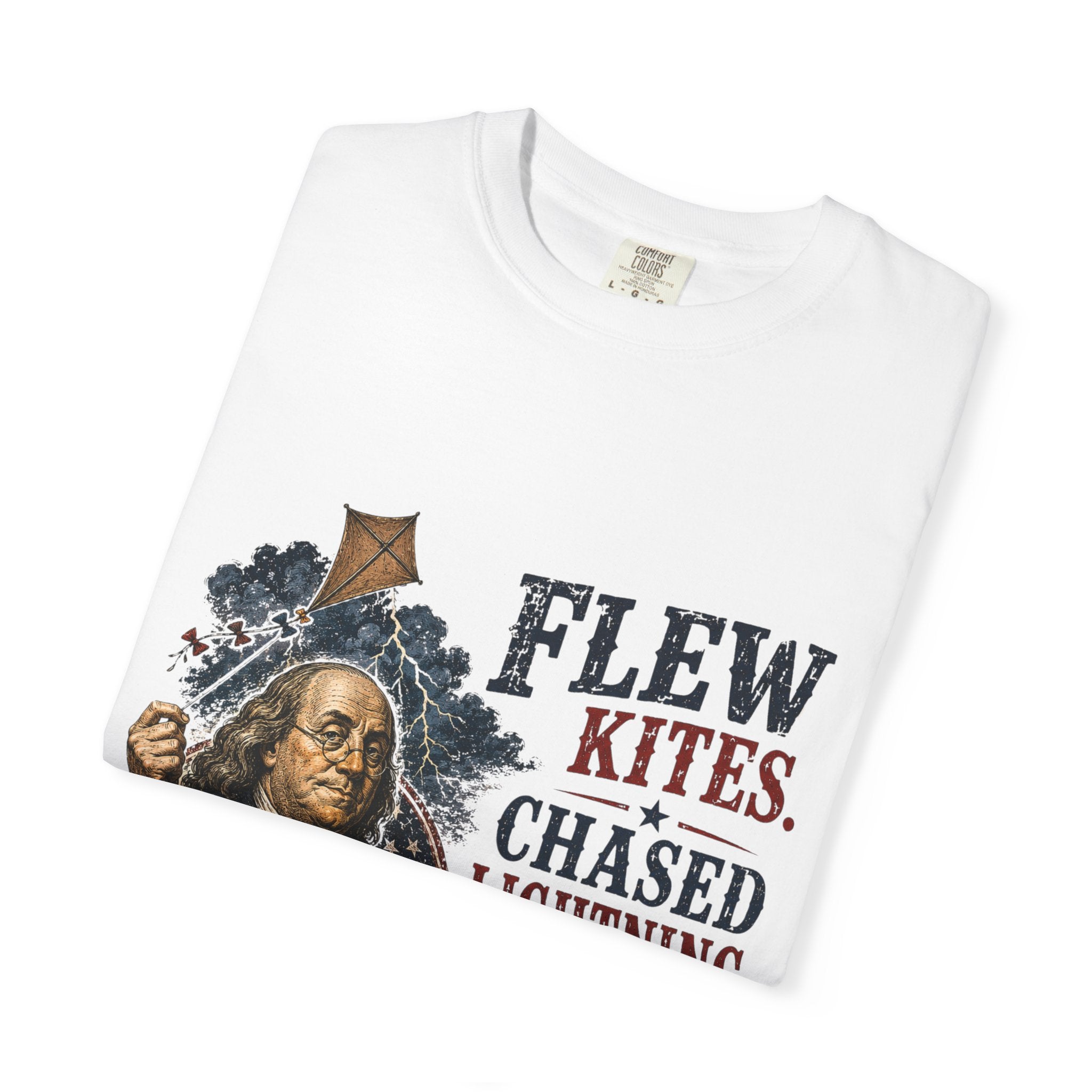 Vintage Benjamin Franklin 'Flew Kites, Chased Lightning' Tee