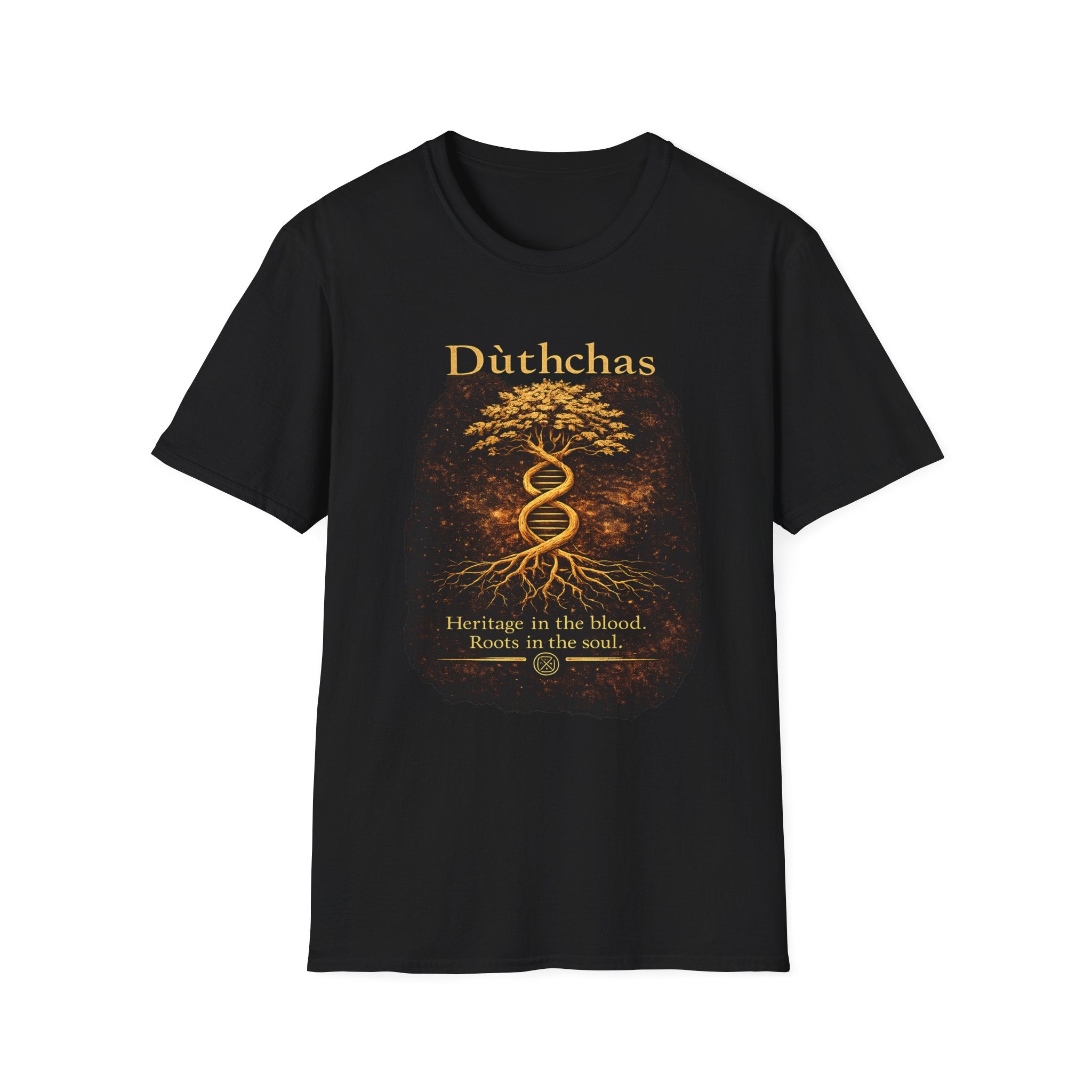 Dúthchas Heritage Tree T-Shirt — Gaelic Roots & Ancestry Design
