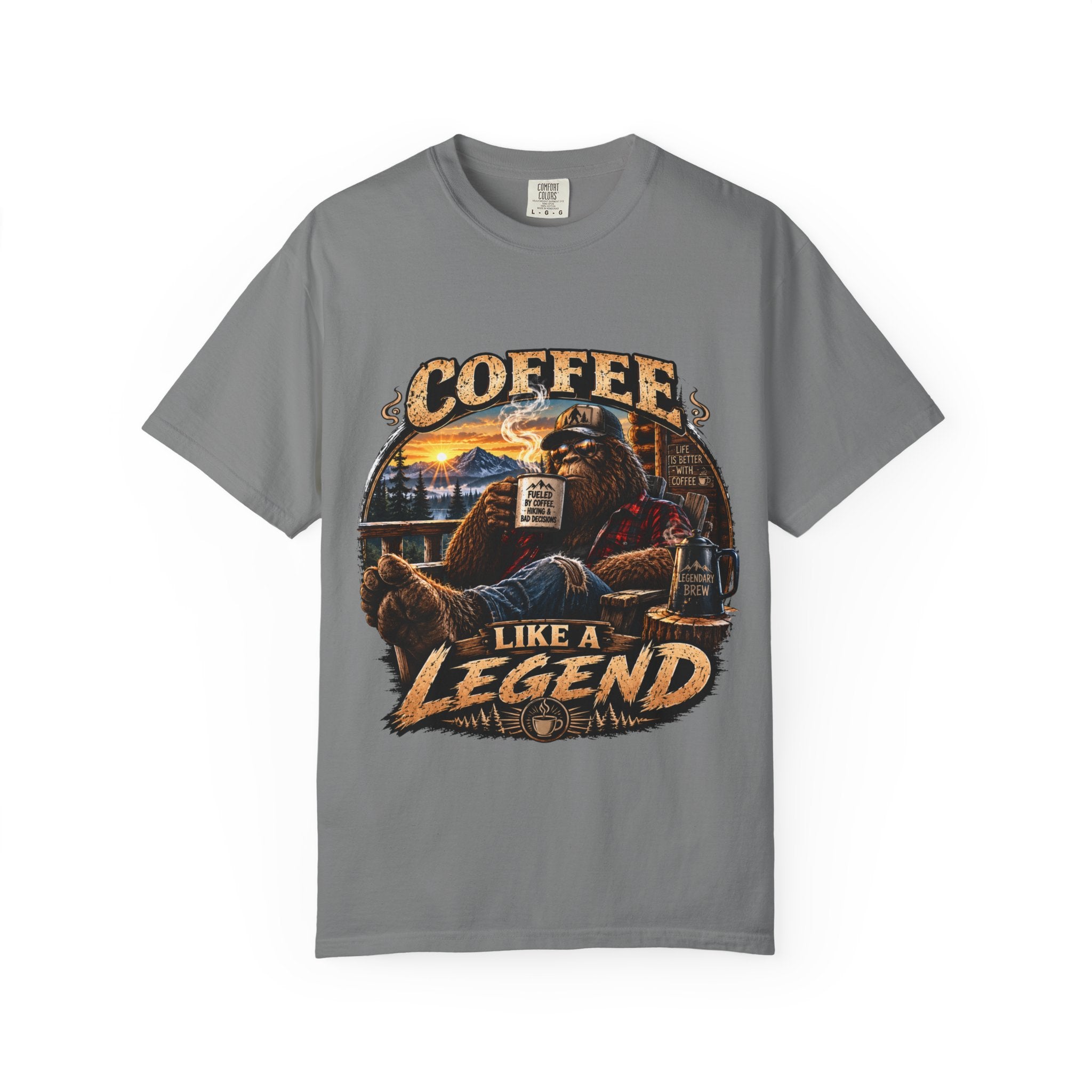 Coffee Like a Legend T-Shirt — Vintage Sasquatch Coffee Graphic Tee