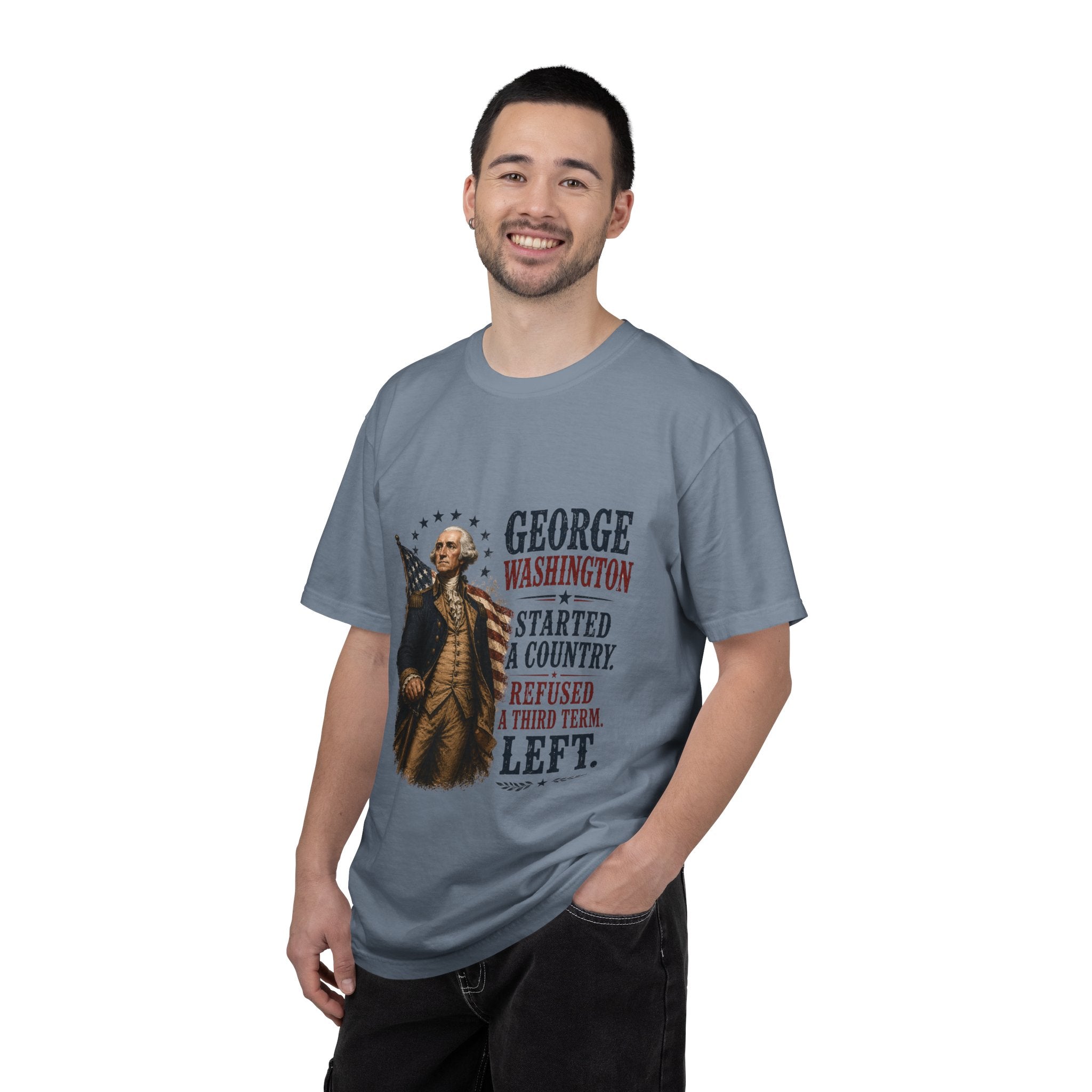 George Washington Patriotic T‑Shirt — “Started a Country, Refused a Third Term”