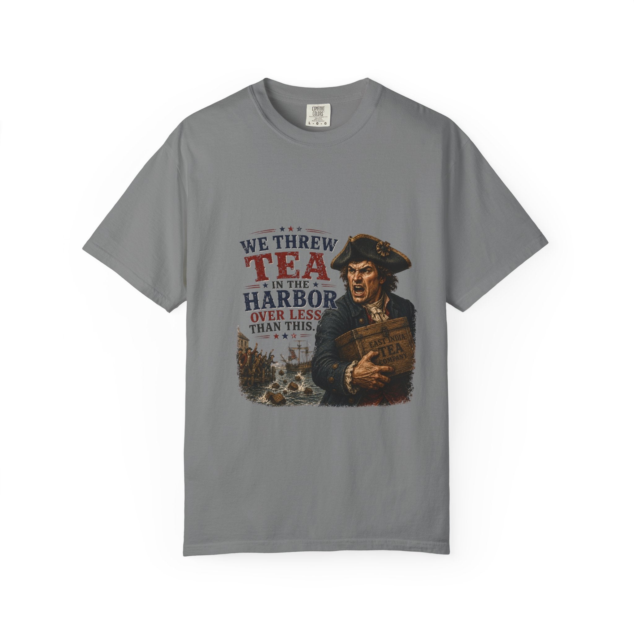 Tea in the Harbor T-Shirt — Vintage Revolutionary Boston Tea Party Graphic Tee