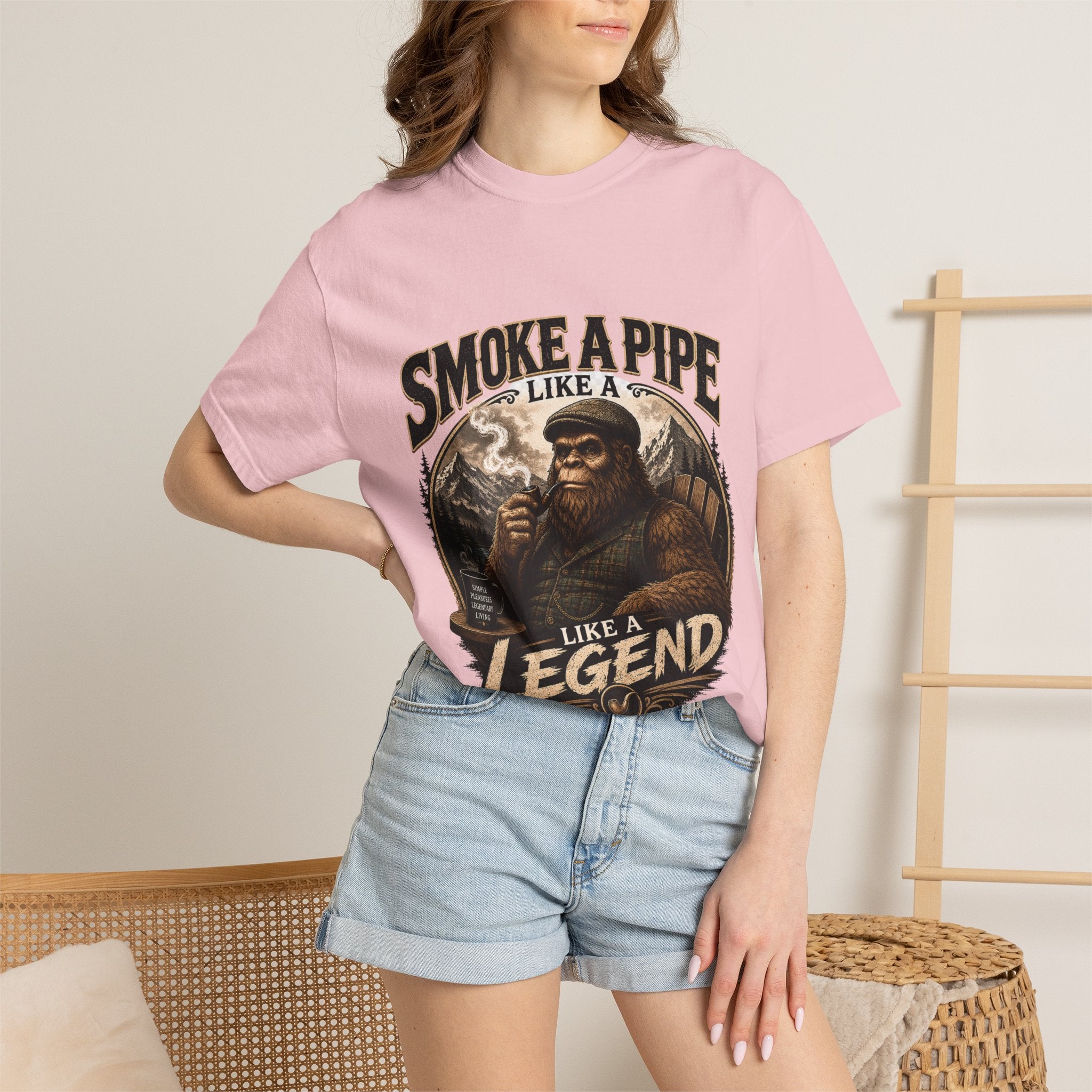 Pipe-Smoking Legend T-Shirt — Smoke a Pipe Like a Legend Vintage Graphic Tee