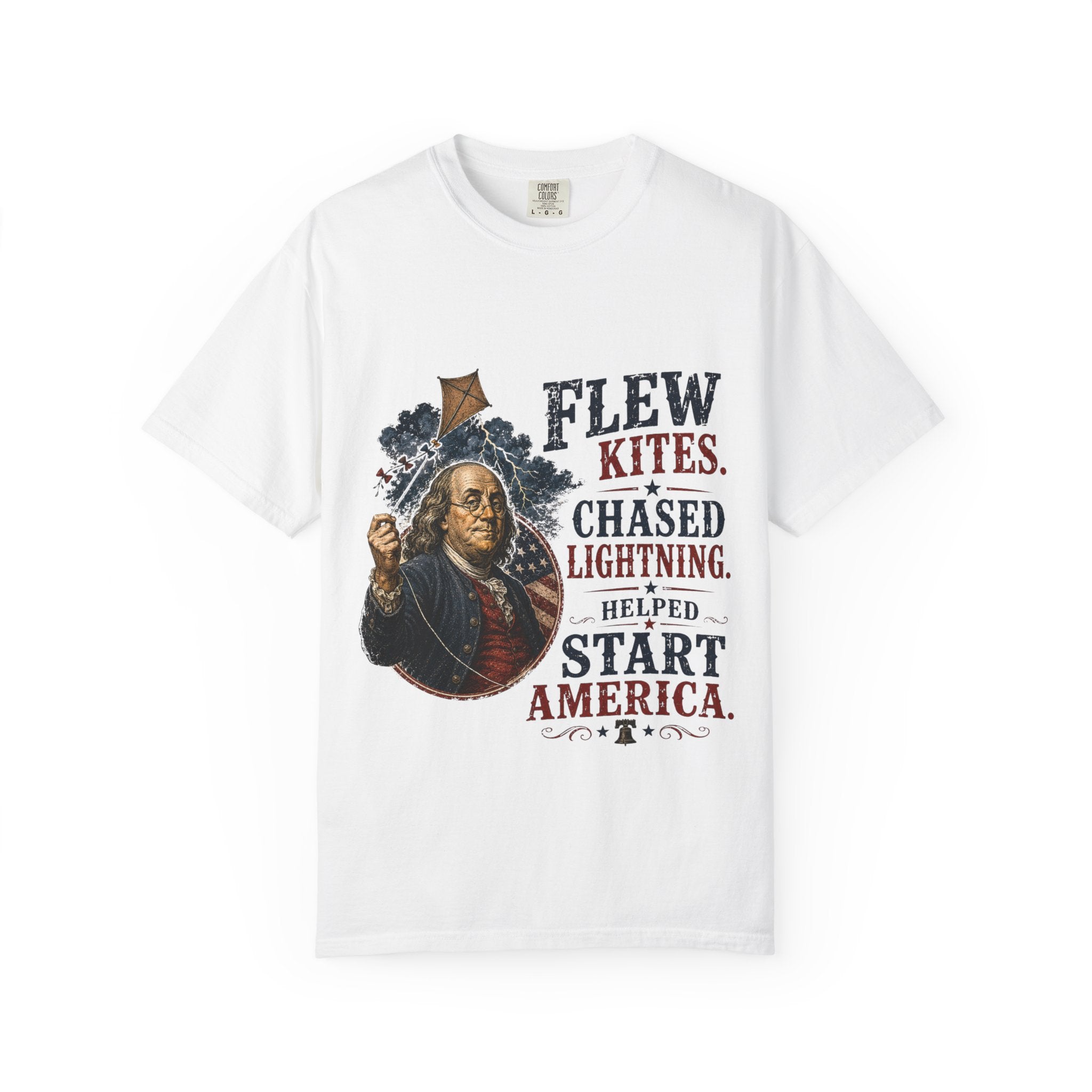Vintage Benjamin Franklin 'Flew Kites, Chased Lightning' Tee