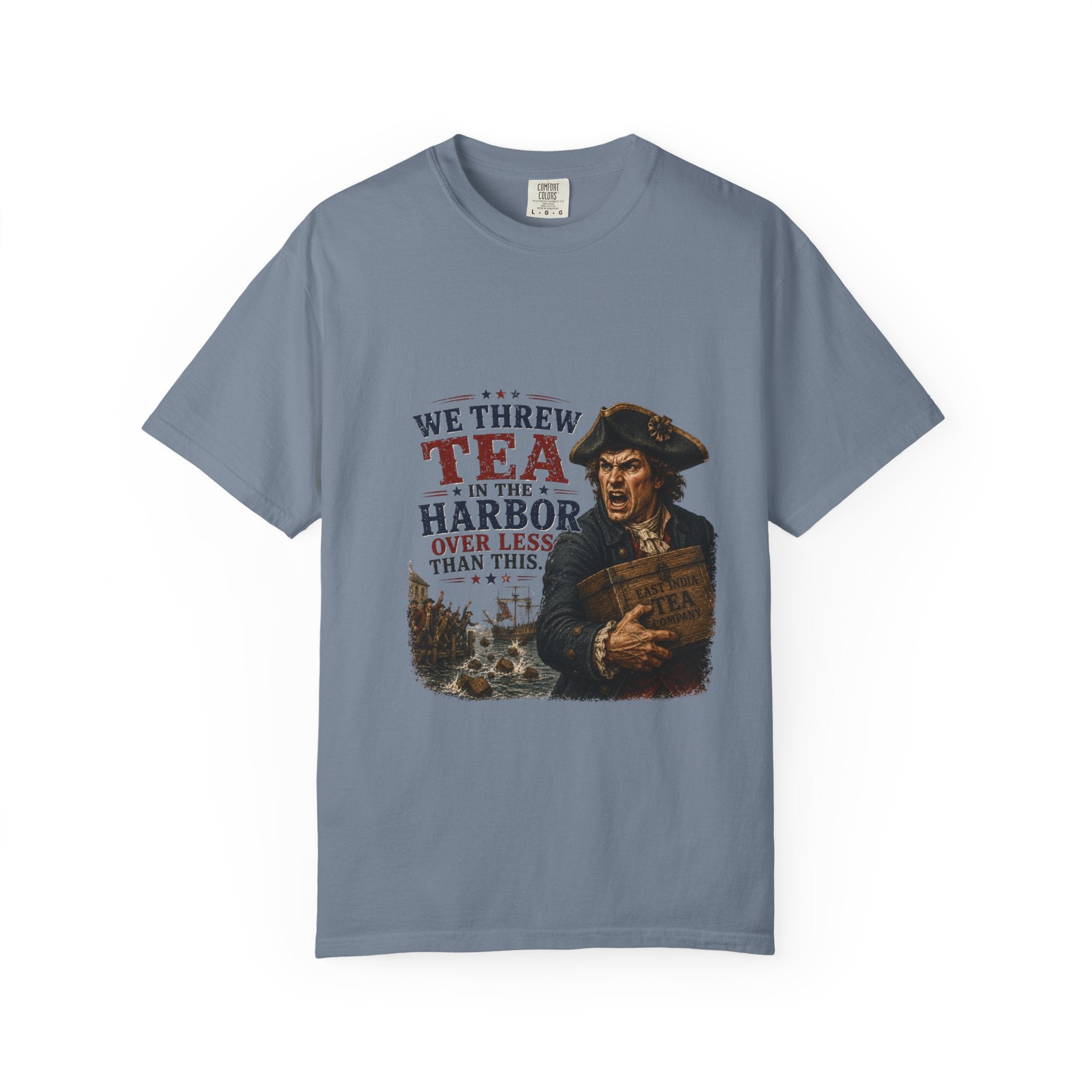Tea in the Harbor T-Shirt — Vintage Revolutionary Boston Tea Party Graphic Tee