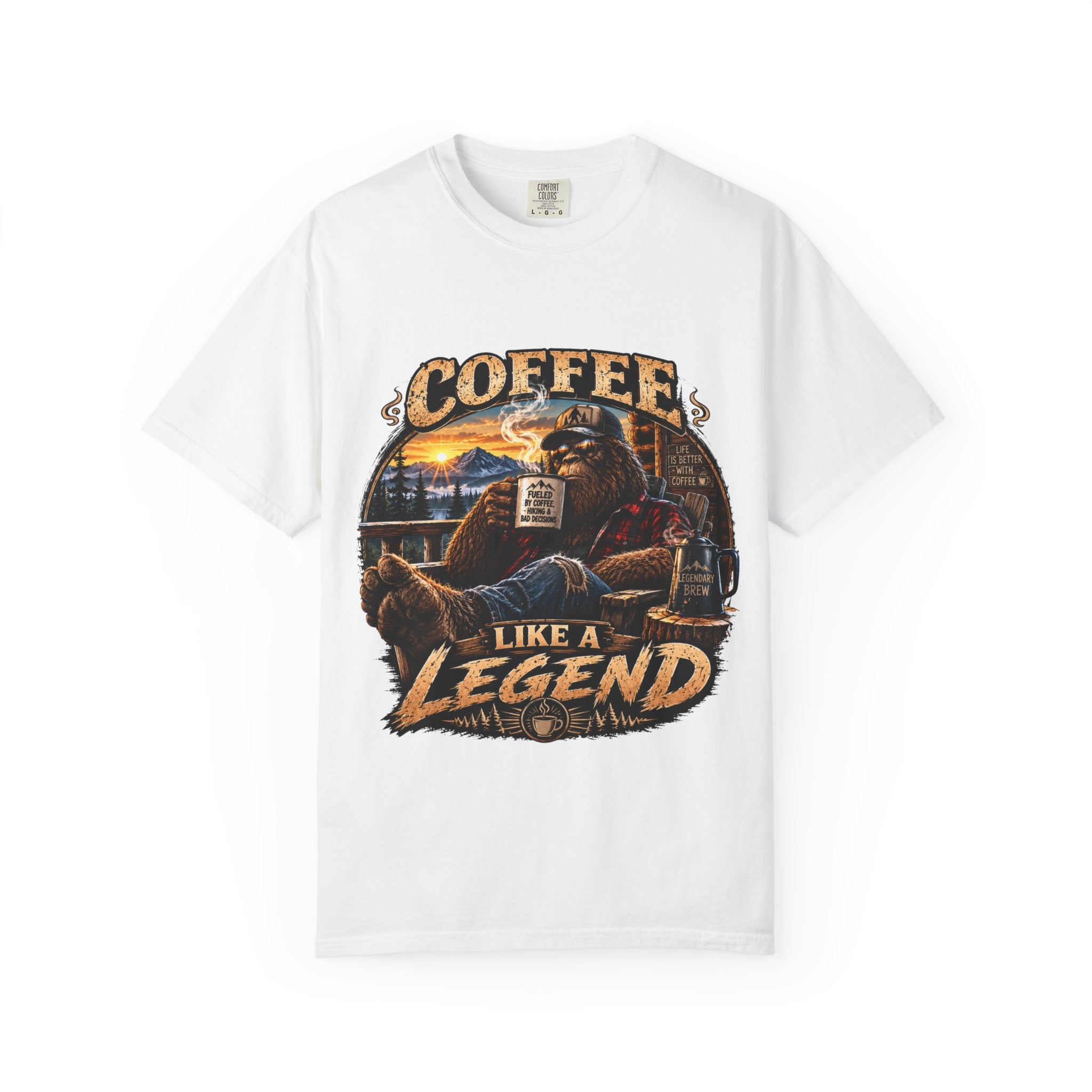 Coffee Like a Legend T-Shirt — Vintage Sasquatch Coffee Graphic Tee