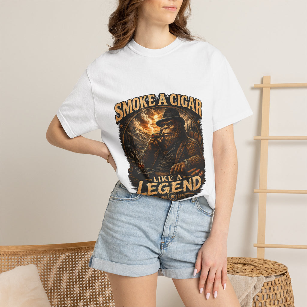 Smoke a Cigar Like a Legend T-Shirt — Vintage Cigar Lover Tee