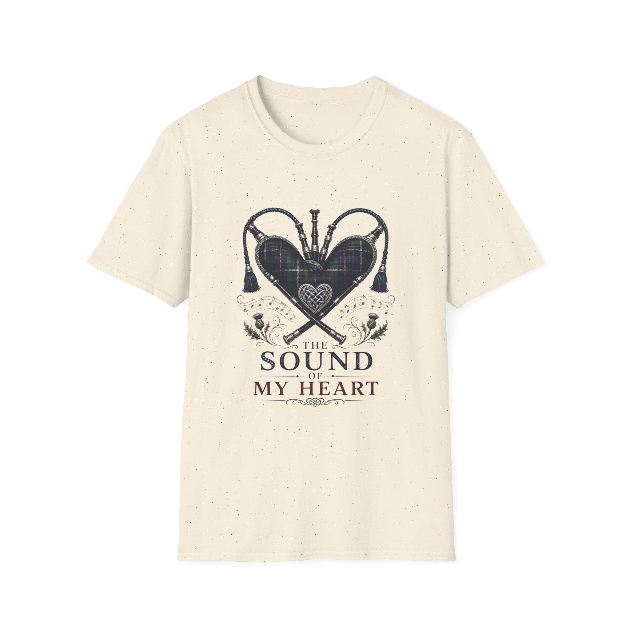 Bagpipe Heart T-Shirt — “The Sound of My Heart” Scottish Music Tee