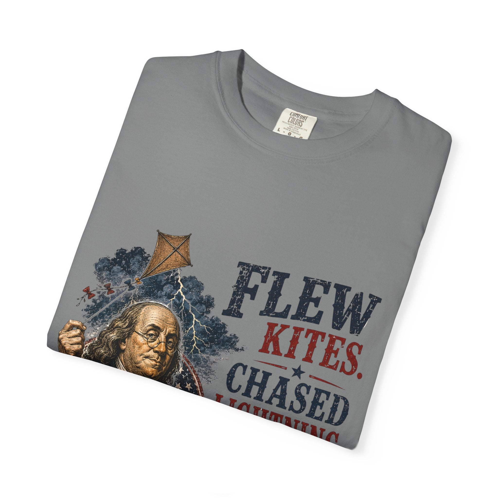 Vintage Benjamin Franklin 'Flew Kites, Chased Lightning' Tee