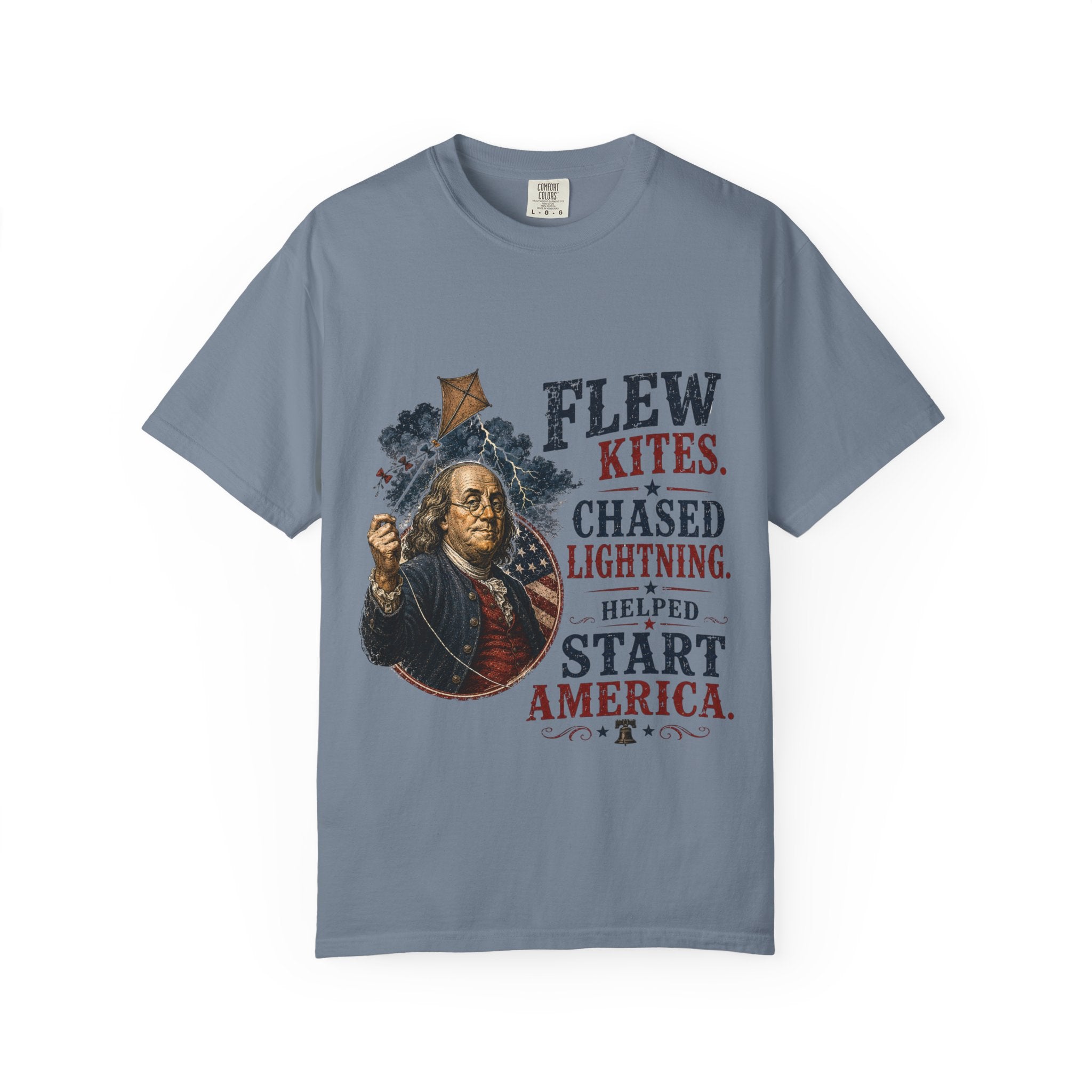 Vintage Benjamin Franklin 'Flew Kites, Chased Lightning' Tee