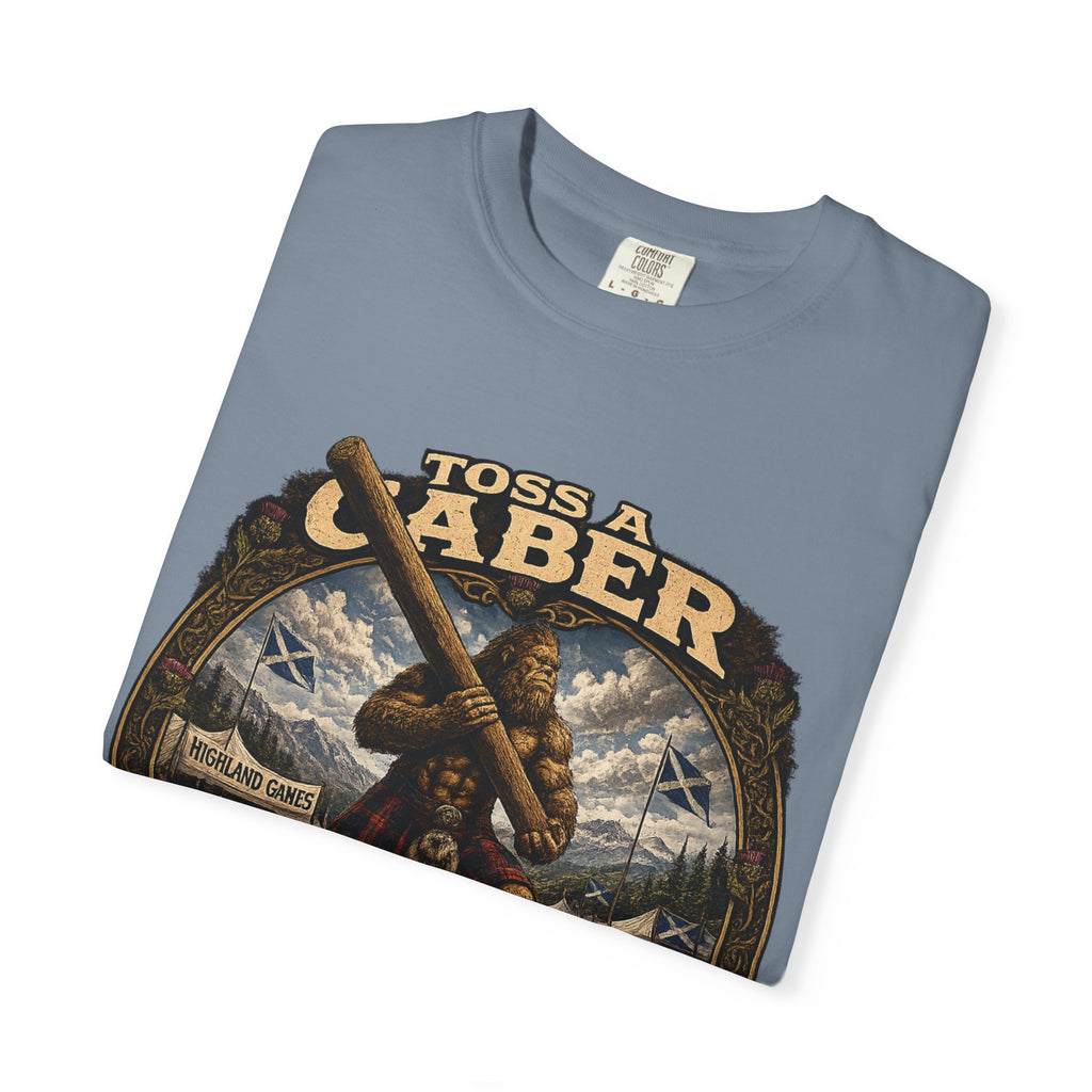 T-Shirt — 'Toss a Caber Like a Legend' Scottish Highland Games Graphic Tee