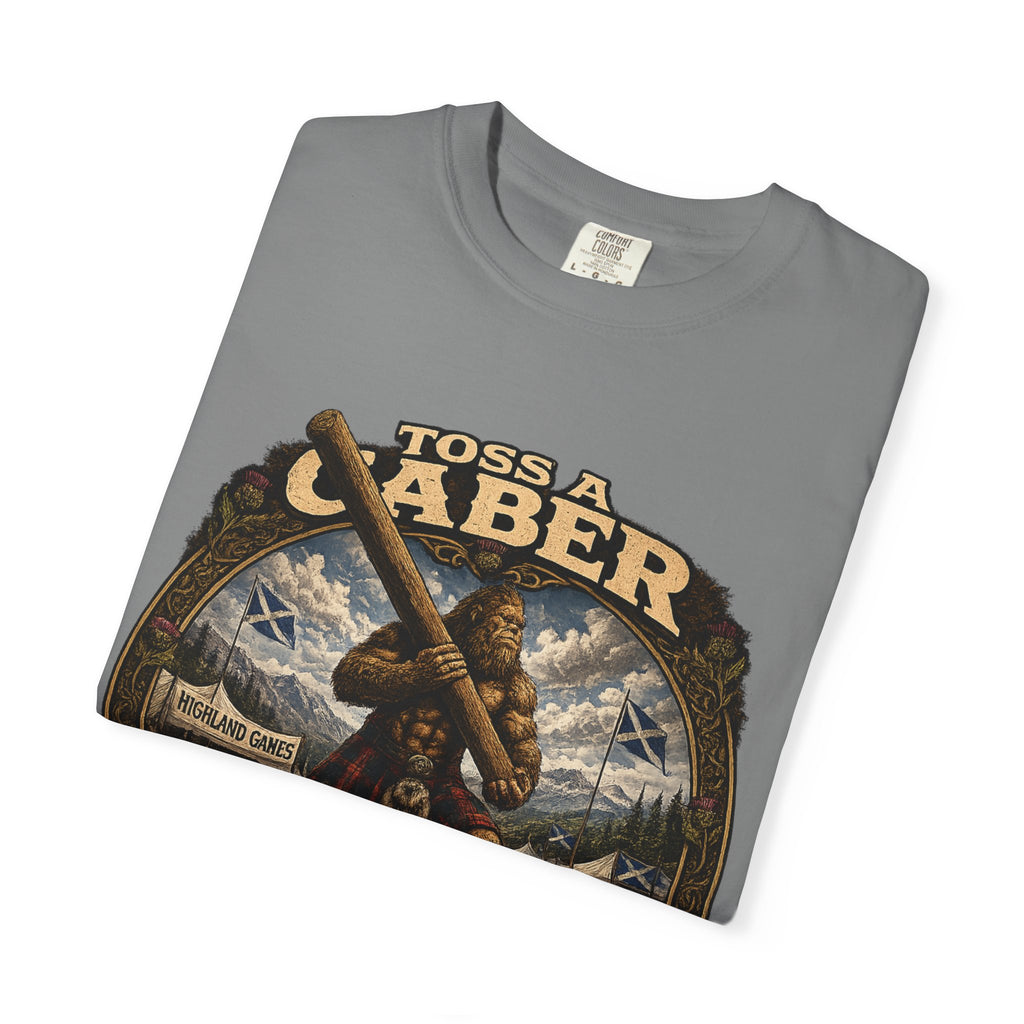T-Shirt — 'Toss a Caber Like a Legend' Scottish Highland Games Graphic Tee