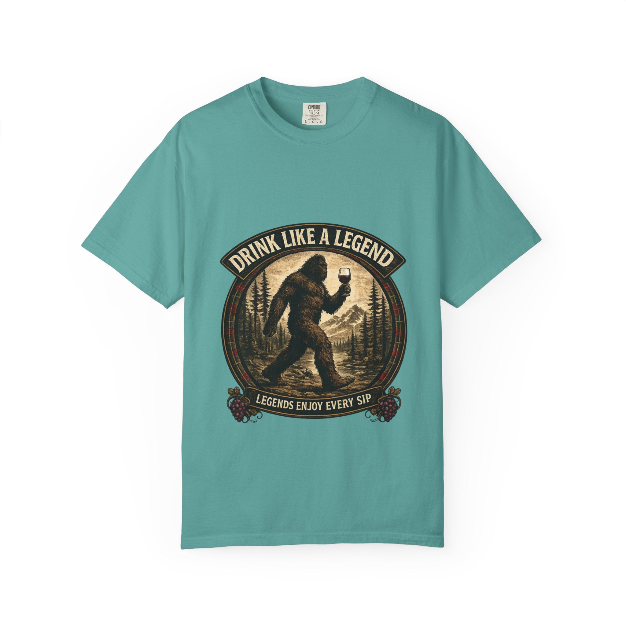 Drink Wine Like a Legend Bigfoot Graphic Tee