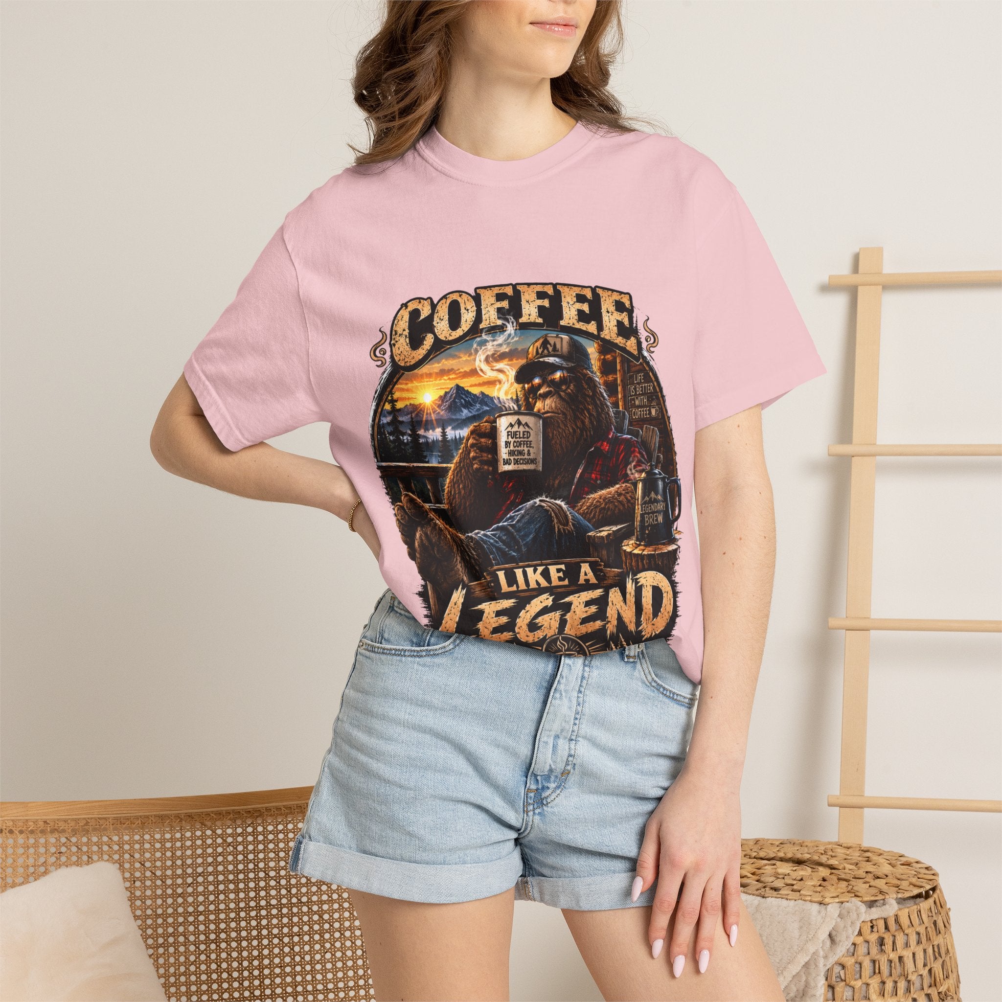 Coffee Like a Legend T-Shirt — Vintage Sasquatch Coffee Graphic Tee