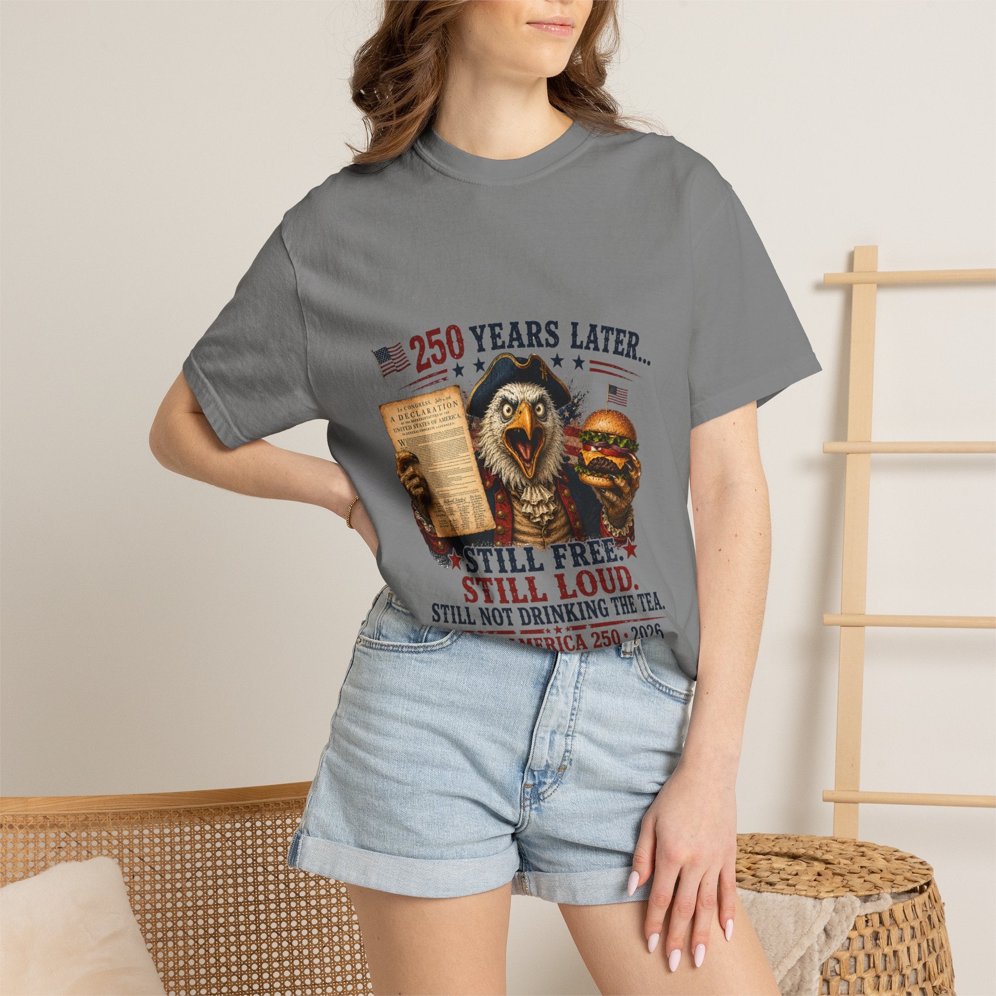 Patriotic 250th Anniversary T-Shirt — "Still Free, Still Loud" Americana Tee