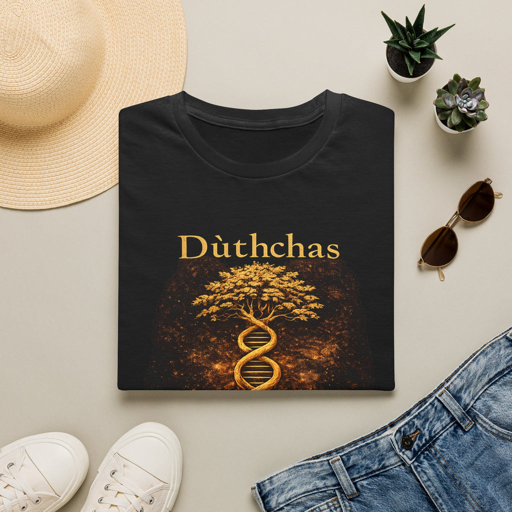 Dúthchas Heritage Tree T-Shirt — Gaelic Roots & Ancestry Design