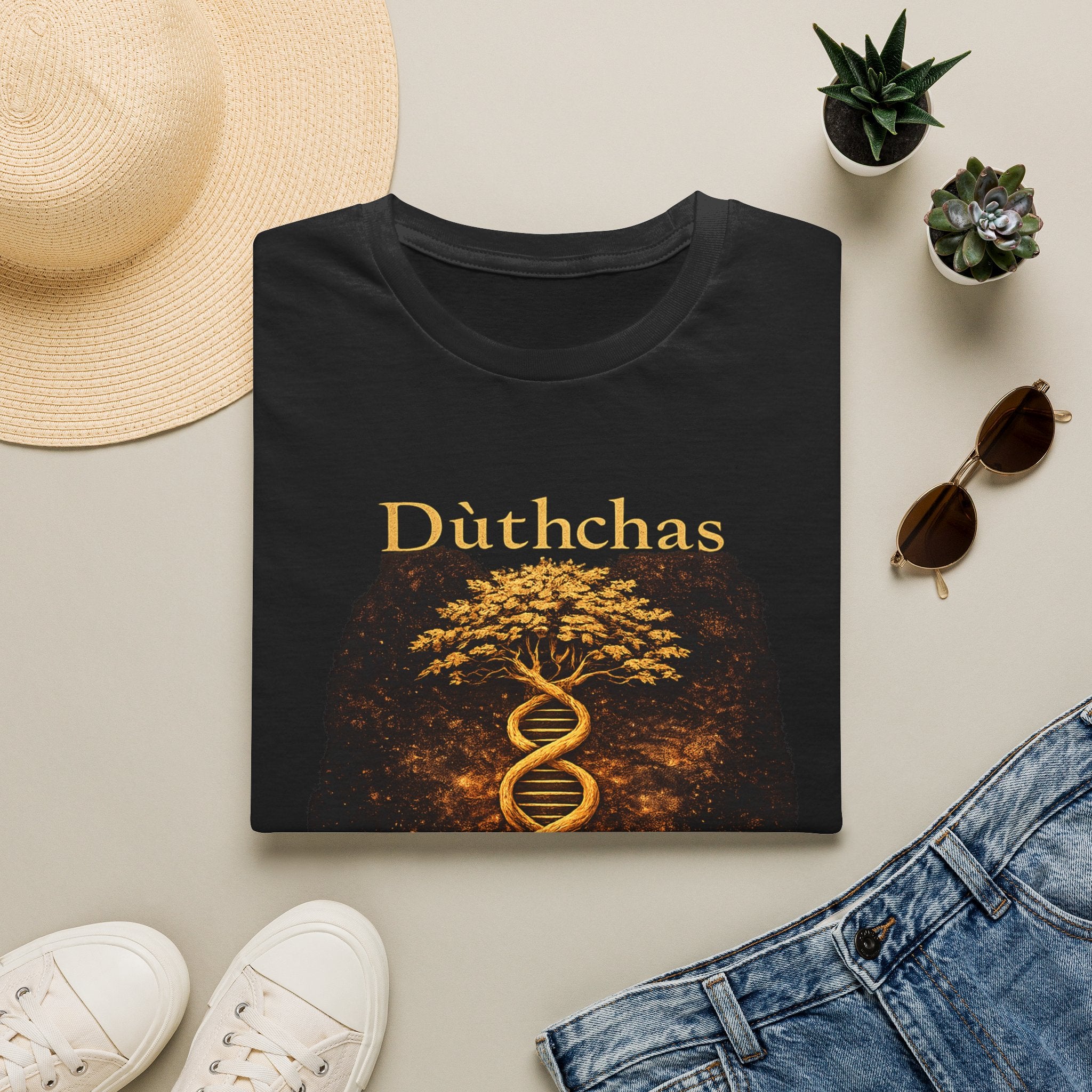 Dúthchas Heritage Tree T-Shirt — Gaelic Roots & Ancestry Design