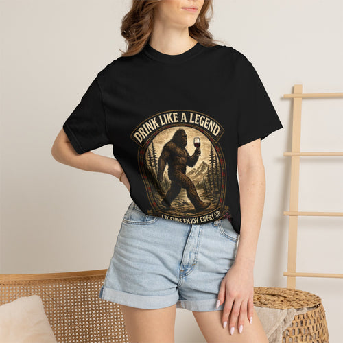 Drink Wine Like a Legend Bigfoot Graphic Tee