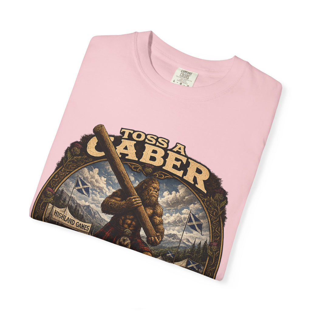 T-Shirt — 'Toss a Caber Like a Legend' Scottish Highland Games Graphic Tee