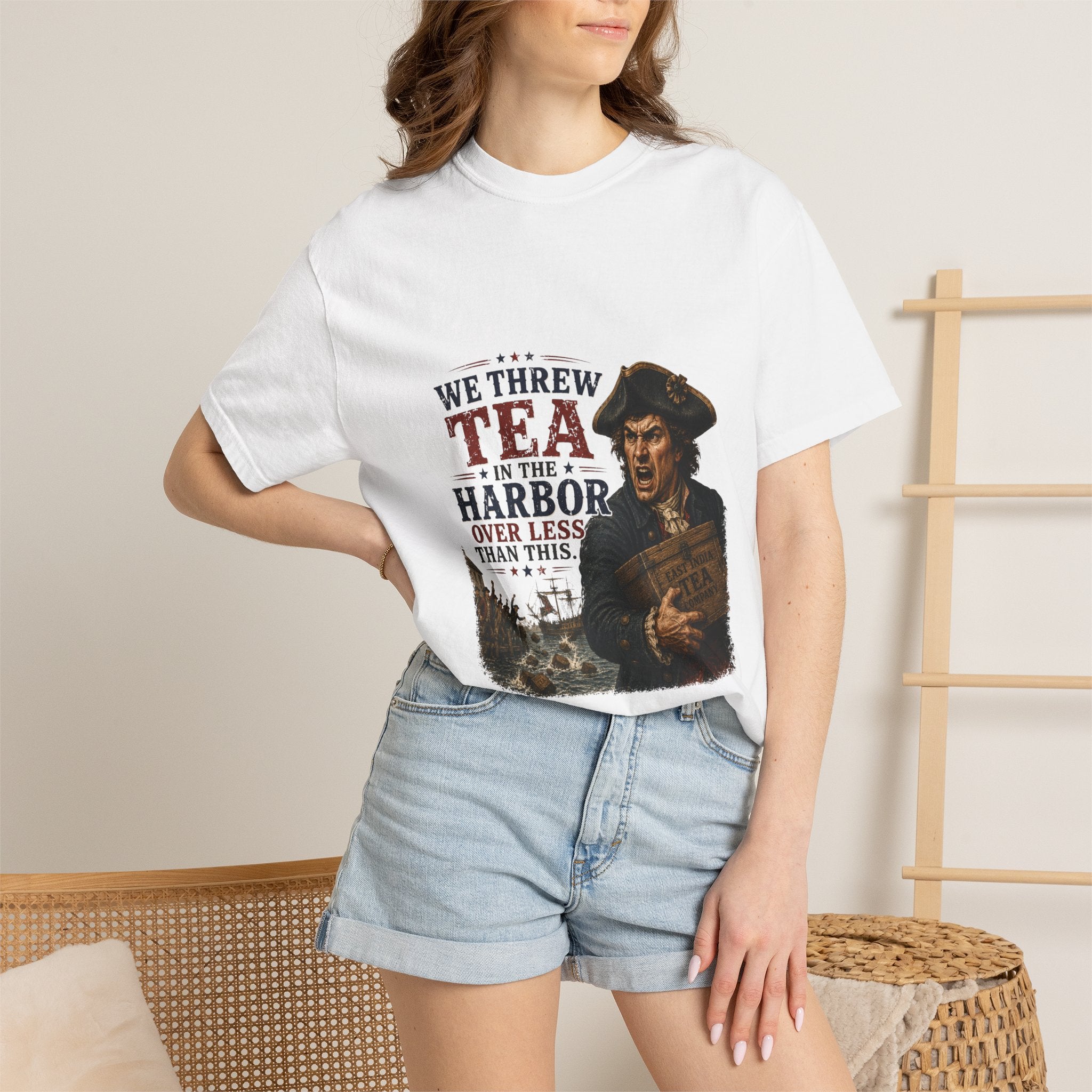 Tea in the Harbor T-Shirt — Vintage Revolutionary Boston Tea Party Graphic Tee