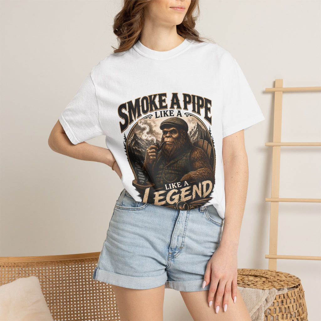 Pipe-Smoking Legend T-Shirt — Smoke a Pipe Like a Legend Vintage Graphic Tee